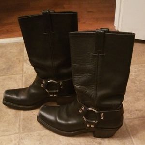 Mid calf black boots